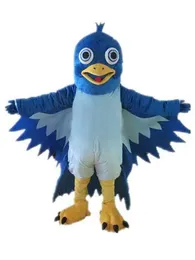 Costumes 2019 nouveau costume de mascotte d'oiseau bleu à grande bouche EVA en peluche taille adulte vêtements de dessin animé La légende du héros Condor oiseau animal Halloween