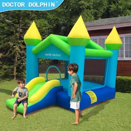 Swings Safety Inflatable Bouncers bounce house children moon walk jump Castle sliding belt blower