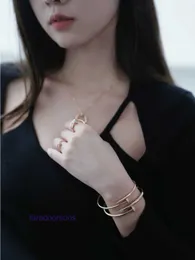 Designer Bangle Carter för kvinnor och män Ljus lyxiga smycken Kvinnor Klassiska nagelarmband Par 18K Rose Gold Diamond har originalbox Pyj