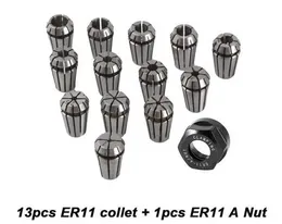 Parti Spedizione Gratuita CNC Mandrino Pinza 13 PZ ER11 17mm Pinza Mandrino e 1 PZ ER11A Dado per Punte del Router Mandrino di Macchine Utensili