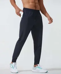 Calças masculinas Lululemen Lulu Short Yoga Outfit Jogger Sport Quick Dry Cordão Ginásio Bolsos Sweatpant Calças Mens Casual Cintura Elástica Fitnesss 10