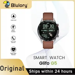 Saatler Blulory G5 Akıllı Saat Bluetooth Çağrı İstemi Erkekler Akıllı Saati Özel Multidial Women's Smart Watch Iwo 13 W37 Pro