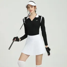 Pants New Golf Clothing Autumn Women's Sports Top Fashion Breathable Fast Drying Stretch Slim Long Sleeve Highquality Tshirt