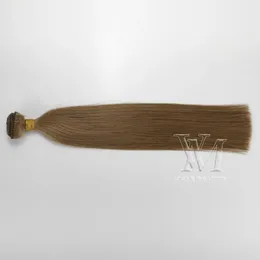 Wefts European Medium Brown Light Brown Double Drawn 100g Remy Virgin Weft Human Hair Extension