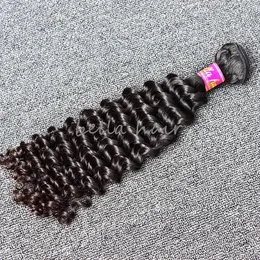 Wefts Deep Wave Wavy Virgin Hair Bundles Remy Human Hair Weft Extensions 834 인치 Julienchina 8a 1pc 페루 직조 자연색