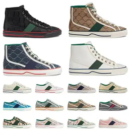 Tennis 1977 Luxury Casual Designer Shoes Sneakers Womens Mens Trainer Canvas Italy Green Red Washed Jacquard Denim Sneaker Ace Rubber Sole brodered Vintage