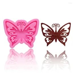 베이킹 몰드 100pcs 예쁜 나비 곰팡이 실리콘 곰팡이 DIY 키 체인 펜던트 에폭시 곰팡이 수지 제작