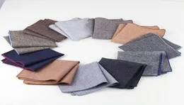 10 peças lenços de alta qualidade lenços de lã vintage lenços quadrados de bolso masculino listrado acessório de algodão sólido 23 29581240