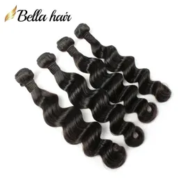 Wefts brazilian human hair loose deep virgin humanhair weaves extensions natural color 8 34 3pcs lot bella hair in bulk