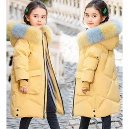 "Parca de inverno quente aconchegante e elegante para meninas - jaqueta de pele sintética com capuz, roupa ideal para adolescentes para aventuras na neve - roupas infantis, traje de neve"