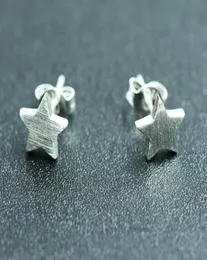 2019 New Fashion Plated 925 Sterling Silver Earrings描画Frosted Star Stud Earrings for Women/Lover Earing Jewelry 15pairs5834686