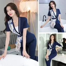 Work Salon Cafe el Waiter Spa Restaurant Beauty Esthetic Woman Clothes Beautician Desk For Nail Sexy Uniform Massage Outfit 240102