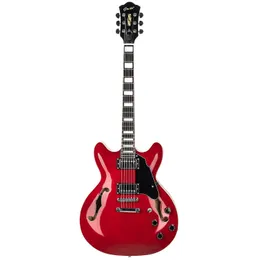 Grote Red Maple Semi Hollow 335 Style Jazz Electric Guitar with F Holes