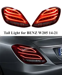 BAIK LAMP för Benz C Class W205 LED Turn Signal Light 2014-2021 Bakre Running Reverse Brake Taillight Car Styling