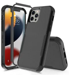 3IN1 İPhone 14 için Zırh Telefon Kılıfları Plus 13 12 Mini 11 Pro XS MAX XR 7 8 SAMSUNG S22 A33 A13 TPU Sabit PC Çerçevesi Şok geçirmez Defende8