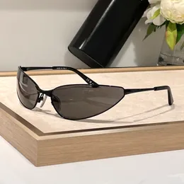 고양이 눈 방패 랩 선글라스 검은 어두운 회색 연기 여성 남성 디자이너 선글라스 그늘 Sunnies gafas de sol uv400 안경 상자