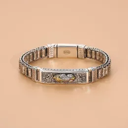 Bangles Money Pixiu Bracelet Retro National Men Lucky and Treasure Turning Orate Hand Jewelry Man Bracelet for Women