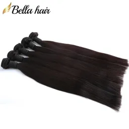 Wefts 8 30 5st Indian Virgin Human Hair Wefts Natural Color Weave Straight Hair Extensions Double Weft Bulk Wholesale Bellahair