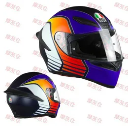 Helmets Moto AGV Motocykl Projekt bezpieczeństwa Komfort AGV K1 Motocykl anty mgły pełne męskie i damskie wyścigi wyścigowe Helask Spring VGG2