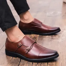 Erkek Ayakkabı Deri Oxford Elbise Ayakkabı Konforlu Beyefendinin Şık İş Resmi Ayakkabıları Flats 38 ~ 48 ZAPATOS HOMBRE #TLK003 240102