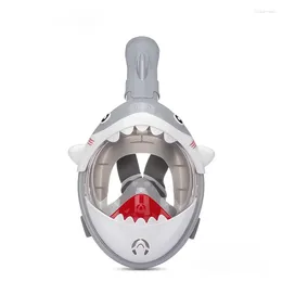 Decorações de Natal CY Máscara de Mergulho Equipamento Snorkeling Tubo de Respiração Totalmente Seco Espelho Facial Natação Infantil