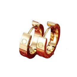 Stud Stud Altri orecchini a cerchio orecchini firmati Orecchini in acciaio al titanio 18k amore gioielli moda regalo cerchio orecchino non allergico non sbiadisce orecchino da donna Y92B