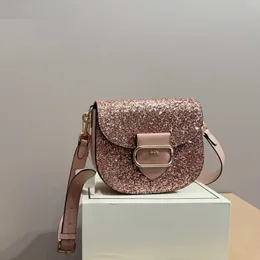 shoulder bags saddle designer evening handbags Luxury Premium Glitter Holiday Street Crossbody Bag Women Brand Small Purse 240103