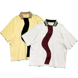 Men's Plus Tees & Polos Cotton Oversize T Shirt Vintage Short Sleeves Patchwork