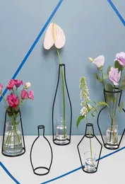 Kreatywny żelazny wazon szafka na doniczki kwiatowe półki bardian żelazne wazon dekoracja doustna broni doniczki organizator akcesoria dekoracji domowej1683470