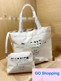 Top Quality Two-Piece Portable Large Capacity Nylon Cloth Tote Bags Simple Fashion Handbag Black and White Mother Bag