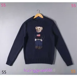 Herrtröjor Ralph designer mens polos tröja kvinnor lauren pullover björn crewneck stickad långärmad avslappnad tryckt asiatisk storlek S002