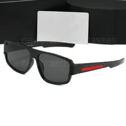 Óculos de sol quadrados homens retângulo marca designer linea rossa óculos de sol masculino retro lente preta condução pesca oculos uv400 símbolo óculos de sol com logotipo triângulo 11