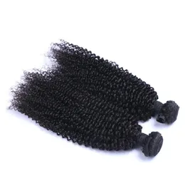 Wefts Malaysian Virgin Human Hair Kinky Curly 가공되지 않은 Remy Hair Weaves Double Wefts 100g/Bundle 2Bundle/Lot는 염색 할 수 있습니다.