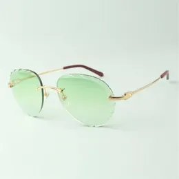 Дизайнерские солнцезащитные очки Direct s 3524027 с обрезанными линзами и дужками из металлической проволоки, размер очков 18-140 мм337H