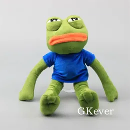 Animals Cartoon Pepe Sad Frog Plush Toy Soft Stuffed Animal Doll 17" 42 CM Children Gift 210728