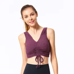 Yoga Fitness sujetador para correr al aire libre ropa interior con cordón en la espalda camiseta sin mangas de entrenamiento lululemenly para mujer alo yoga lululy limón