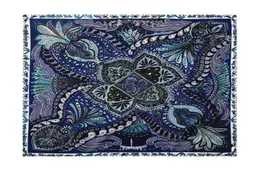 90cmブランドPaisley Bandana Foulard Squarf women twill Silk Shawl Brand Hijab Scarf手作りカールカール新しいデザインヘッドスカーフY203036966