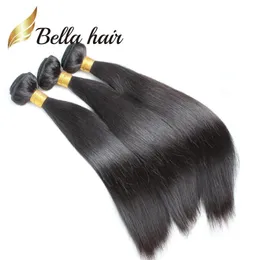 Trames qualité Remy cheveux malaisiens 9A soyeux droite cheveux humains vierges Extensions 3/4 paquets vague noire