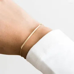 Länk armband dam personlig anpassad armband rostfritt stål charm kvinnlig elegant armband bröllop engagemang armband smycken smycken