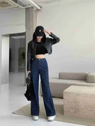 Tasarımcı Kadınlar Jeanss Marka Adı Giyim Ladies Pantolon Moda Mektupları Logo Flanging Yüksek Kaliteli Kot Pantolon Ocak 03