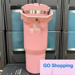 30 Oz Araba Tumbler Paslanmaz Çelik Vakum Yalıtımlı Kahve Kupası Saplı Kapaklı 30oz Araba Kupaları Toptan