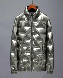 Men039s Down Parkas White Duck Men Fashion Black Silver Gold Glossy Thick Winter Hooded Puffer Jacket Waterproof Male Warm Coat6954648