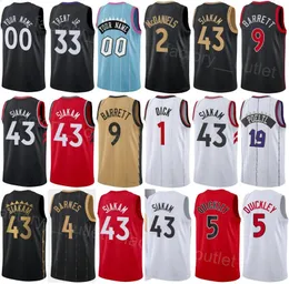 طباعة كرة السلة RJ Barrett Jerseys 9 Immanuel Quickley 5 Chris Boucher 25 Thaddeus Young 21 Garrett Temple 14 dick dick 1 Pascal Siakam 43 بيان الرجال أطفال