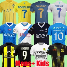23/24 Neymar Jr al Nassr FC Ronaldo Soccer Jerseys Men Kids Kital Hilal Saudi Cr7 Boys Mane 2023 Sergej Saudi Saudi Football Shiirt