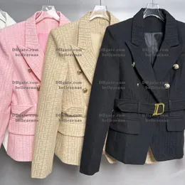 B075 kvinnors designer blazers klädvatten varumärke högkvalitativ retro mode Presbyopic Maze Series kostym jacka lejon dubbelbröst smal plus storlek