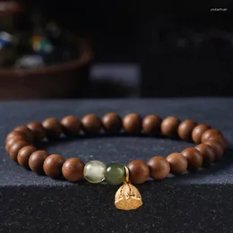 Strand Laoshan Sandalwood Armband med kulturell och lekfull bönpärlor med etnisk stil