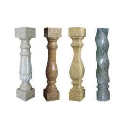 Marble vase column, balcony pillar guardrail, granite railing, stone fence stair handrail, villa, courtyard Roman column, spiral staircase, rich color,