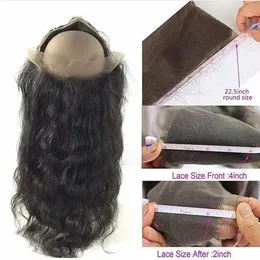 Wefts Body Wave Brazilian Human Hair360レース正面閉鎖ブラジルのバージンヘア360LACE前面閉鎖22*4*2