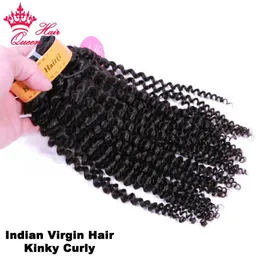 Inslagen Kinky Krullend Bundels 12A Indian Human Hair Weave 1/3/4PCS Diep Kinky Krullend Haar Goedkope Prijs Virgin Raw Hair Extensions Natuurlijke Colo