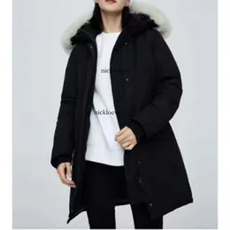 Płaszcz projektantka kobieta w dół kurtka zima długie kurtki kanadyjska damska kurtka mody marka mody biała kaczka w dół duży kieszonkowy ciepły top damskie ubranie wiatroodporne Z6